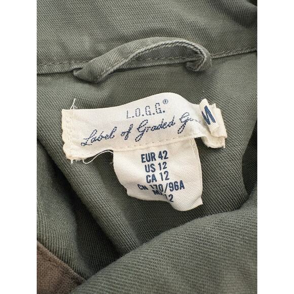 H&M LOGG Military Jacket Green Women’s M Sz 12 - Picture 5 of 6